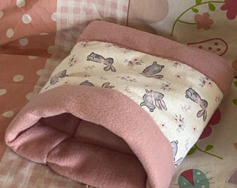 Handmade fleece Guinea pig tunnel/snuggle sack