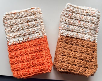 Paño de cocina de algodón hecho a mano a crochet, reutilizable, ecológico y con textura.