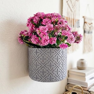 Wall Mounted Flower Pot with Drainage Holes | 3D Printed Hanging Planter | Vertical Garden Decor | Indoor Succulent Planter