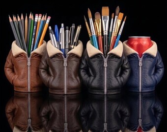 Organizadores de escritorio originales impresos en 3D y soportes para latas.