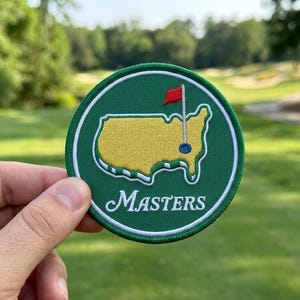 Masters Golf Circle Patch, Augusta Georgia USA Map Iron On Badge, Green Jacket Tournament Gift, Minimalist Golfing Decor, DIY Sports Gear