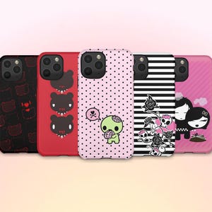 Y2K Kawaii Emo Phone Case | Pink Grunge, Protective