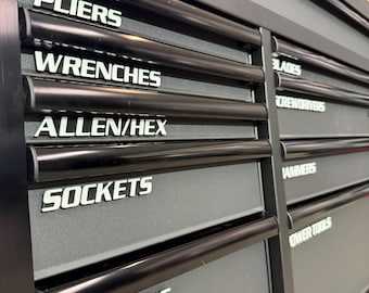 Toolbox Labels-Large Size-Many color options-12 in set with add ons available