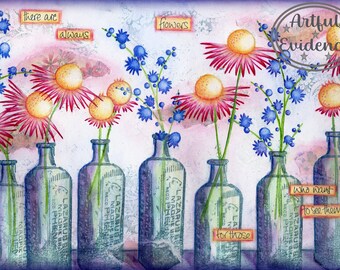 Mixed Media Art Print - There Are Always Flowers