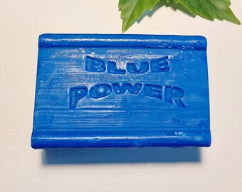 Blue Soap, añil waji, indigo bluing bar for bóveda spiritism, orisha, ashe curse removing Voodoo baño aro