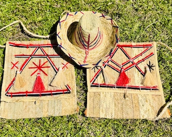 Azaka Mede Hat and Straw Bag Djakout Kouzen Zaka chapo Lwa Vodou makout