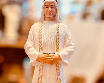 Arab Egun eggun muerto statue Espiritismo boveda arabe spirit guide muslim oriental 12 Inches tall white