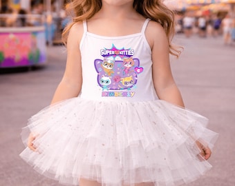 Super Kitties Birthday Princess Tutu, Princesses dress, Disney Birthday Girl Shirt, Super Kitties Birthday Family Shirt, Disneyworld Kitties