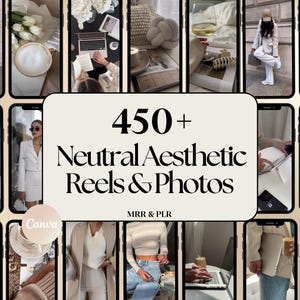 450+ Ästhetische Neutrale gesichtslose Rollen | MRR PLR Canva (Digital Download) Gesichtslose Fotos Beige Ästhetik Girl Boss Minimalist