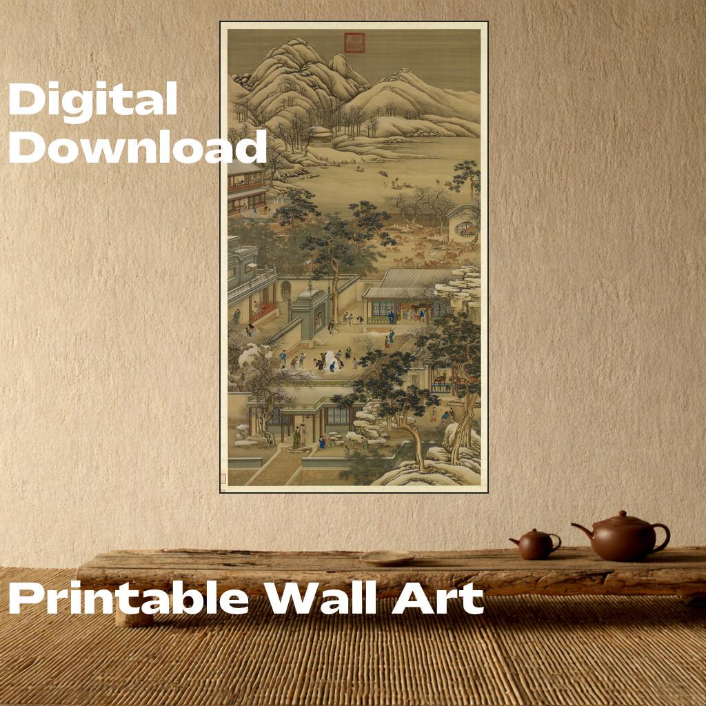 中国古代壁画コレクション（6点セット） Qing paintings 中国古代壁画コレクション 6点セット Etsy - 日本