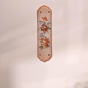 Vintage ceramic door push plate/finger plate. Bullers Tipton - Staffordshire 1950's