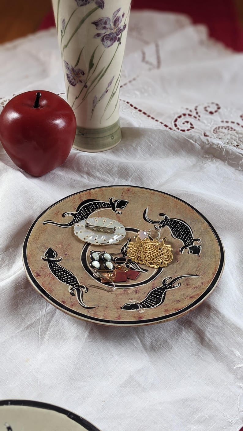 Soapstone Plates -kenyan Artisans - Hand Carved 1980's. Appetizer Size ...