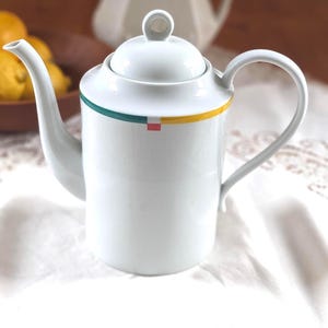 Coffee Pot Mikasa "Currents" pattern - 1990s Art Deco style