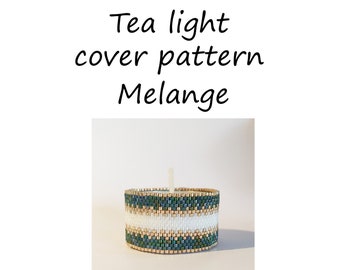 Pattern tea light cover | peyote pattern | peyote tutorial | tea light