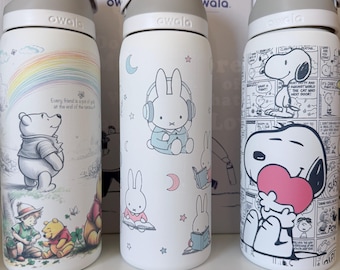 The Bear Cup inspired Snoopy miffy cup 32oz Owala Tumbler Water Bottle, Minimalist, Custom Gift for Her, Birthday, Best Friend