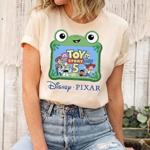 Retro Toy Story 5 Comfort Colors Shirt, Woody Buzz Lightyear Lilypad Tee, Toy Story Lilypad Shirt, Disneyland Pixar Toy Story Movie 2026 Tee image 1