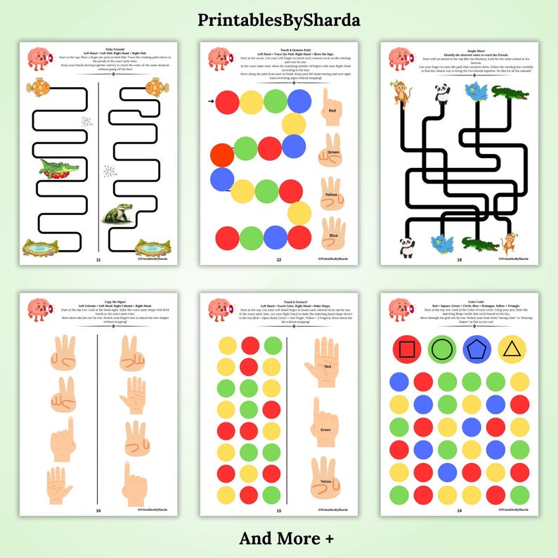 Neuro Games for Kids Printable PDF A4 & US Letter - Etsy