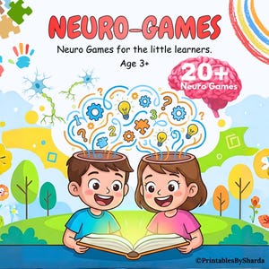 Neuro Games for Kids Printable PDF Bilateral Coordination Brain Gym Exercises | Montessori Fine Motor Skills Activity Book A4 and US Letter