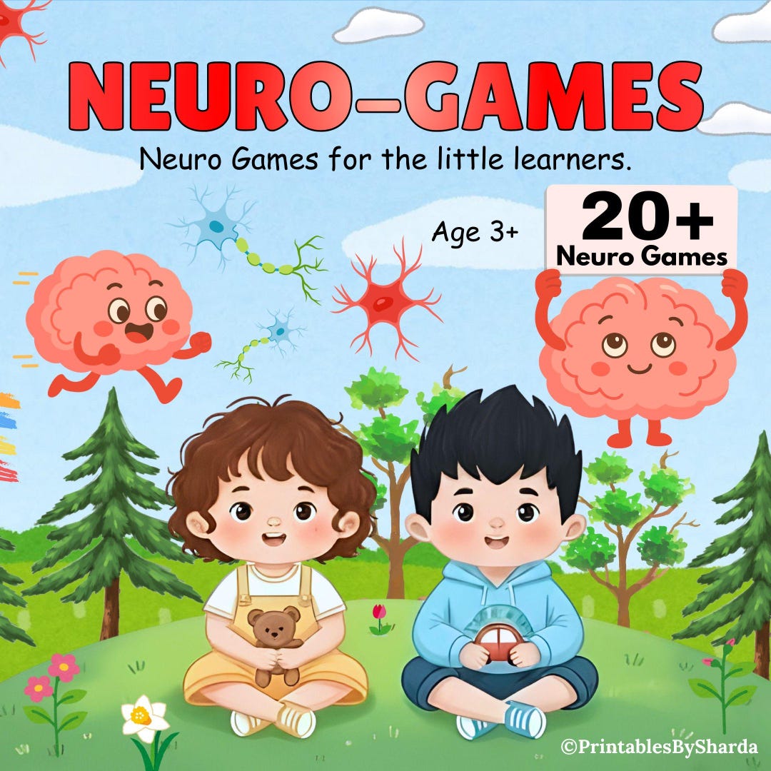 Neuro Games for Kids Printable PDF Bilateral Coordination Brain Gym