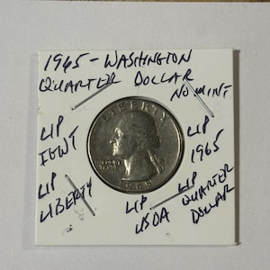 Quarter dollar 1965 - Etsy 日本