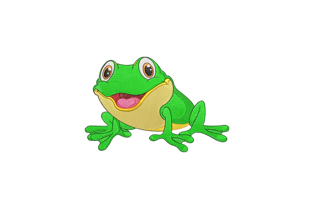 Happy Frog Machine Embroidery Design, Instant Download - Etsy