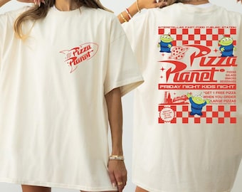 Disneyland Pizza Aliens Shirt, Story About Toys Shirt, Green Aliens Shirt,Foods And Drinks Shirt, Pizza Box Party Shirt, Pizza Restaurant