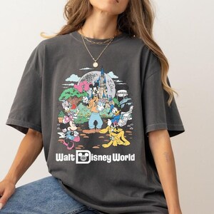 Vintage Disneyworld Shirt Comfort Colors, Retro Mickey & Friends Shirt, Disneyland Trip T-Shirt, Walt Disneyland World Tee image 5