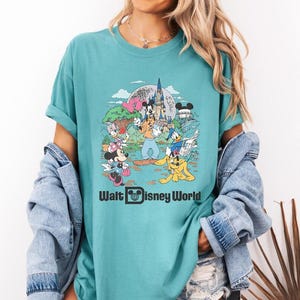 Vintage Disneyworld Shirt Comfort Colors, Retro Mickey & Friends Shirt, Disneyland Trip T-Shirt, Walt Disneyland World Tee image 3