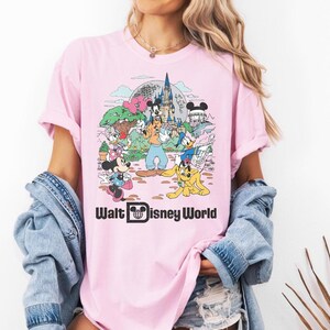 Vintage Disneyworld Shirt Comfort Colors, Retro Mickey & Friends Shirt, Disneyland Trip T-Shirt, Walt Disneyland World Tee image 2