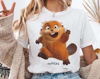 Pixar Hoppers Beaver Mable T-Shirt Tom the Lizard Hoppers Shirt, Pixar Hoppers Movie Shirt, Funny Tom Lizard Beaver Tee FV