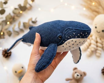 Crochet Whale Pattern PDF | Amigurumi Plush Toy, Ocean Nursery Decor (Digital Download)
