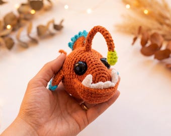 Crochet Anglerfish Pattern | Deep Sea Amigurumi Fish (PDF Download)