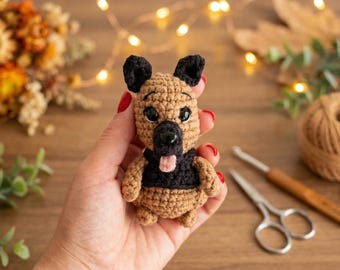 Crochet German Shepherd Dog Pattern | Amigurumi Puppy Plush Toy (PDF Download)