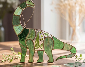 Stained Glass Argentinosaurus Pattern | Giant Dinosaur Suncatcher | PDF PNG SVG | Sauropod Template | Download