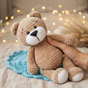 Patrón de osito de peluche a crochet / Juguete amigurumi de peluche (Descarga PDF)