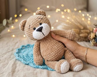 Crochet Teddy Bear Pattern | Plush Amigurumi Toy (PDF Download)
