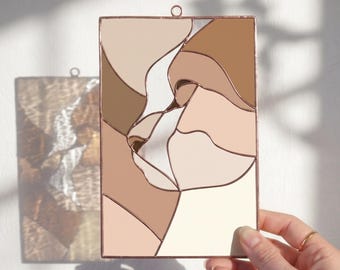 Cat Stained Glass Pattern | Minimalist Cat Suncatcher Template | PDF PNG SVG | Digital Download Window Panel