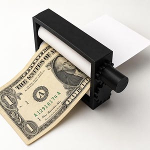Money Printer (Toy) – Mini Money Printing Machine- Illusion with Single-Knob Gear Mechanism