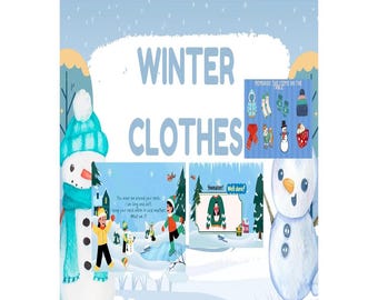 Winter Clothes Matching Game – ESL Memory Activity, Montessori Printable & Quiet Book Page