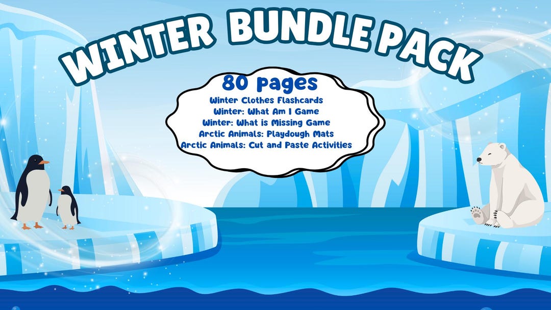 Winter Activity Bundle 80 Pages | Arctic Animals Snow Globe Fine Motor ...