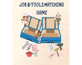 Job and Tools Matching Game, Community Helpers Activity (PDF Download)