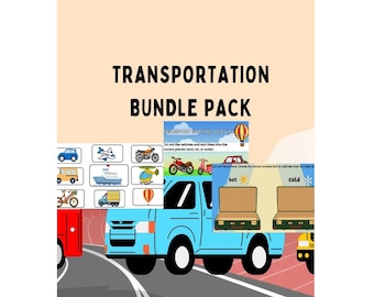 Transportation Sorting Activity Pack | Montessori Preschool Vehicles Game (PDF Download)