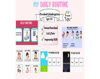 Visual Schedule for Toddlers – Daily Routine Chart, Morning Sequencing Activity & Quiet Book Page