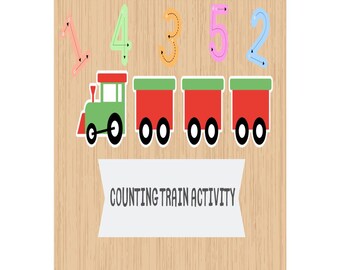 Train Counting 1-10 – I Can Count to 10, Toddler Busy Book Printable & Quiet Book Page