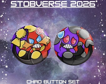 PreOrder StobVerse Chao Button Badges