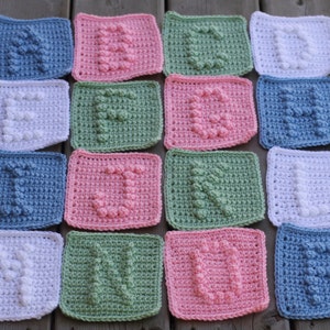 UPPER CASE Alphabet Letters A-Z Crochet Pattern with Bonus Heart Symbol - Crochet Baby Blanket Pattern -