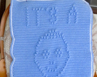 Gender Reveal Baby Blanket Crochet Pattern  - Baby Snuggle Blanket  - Car Seat or Stroller Blanket