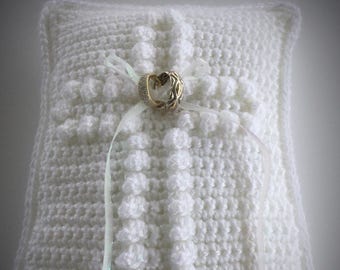 Crochet Wedding Ring Pillow Pattern - Wedding Ring Bearer Pillow  Pattern