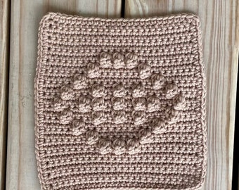 Football Square Crochet Pattern - Baby Blanket Squares Pattern - Washcloth Pattern - Facecloth Pattern