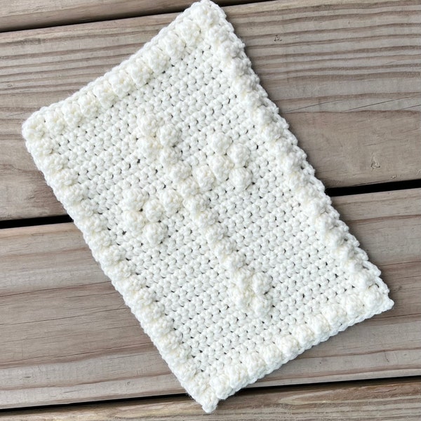 Crochet Blanket Block - Build Your Own Blanket - Crochet Blocks - Fleur de Lis Cross  7 x 10 inches